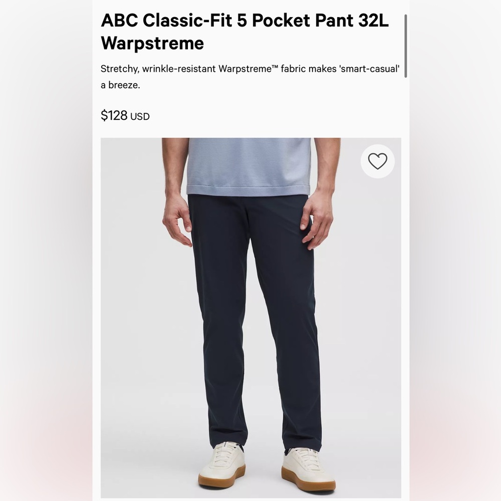 Lululemon ABC classic fit pants
